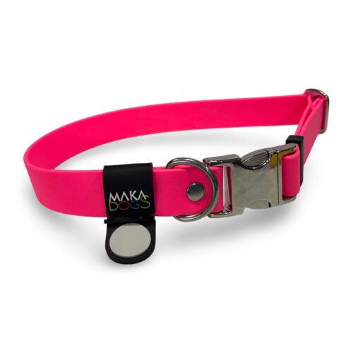 Obroża BioThane® 25mm Neon Pink