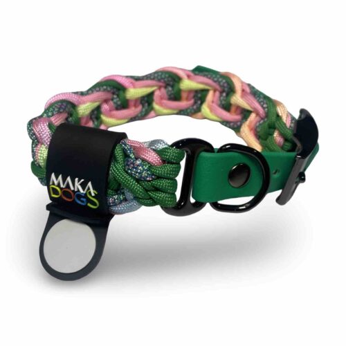 Obroża Paracord PIPPIN BioThane® Pink Grass