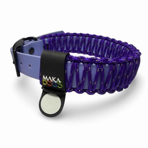 MIKA Purple Obroża BioThane® MIKA 25mm